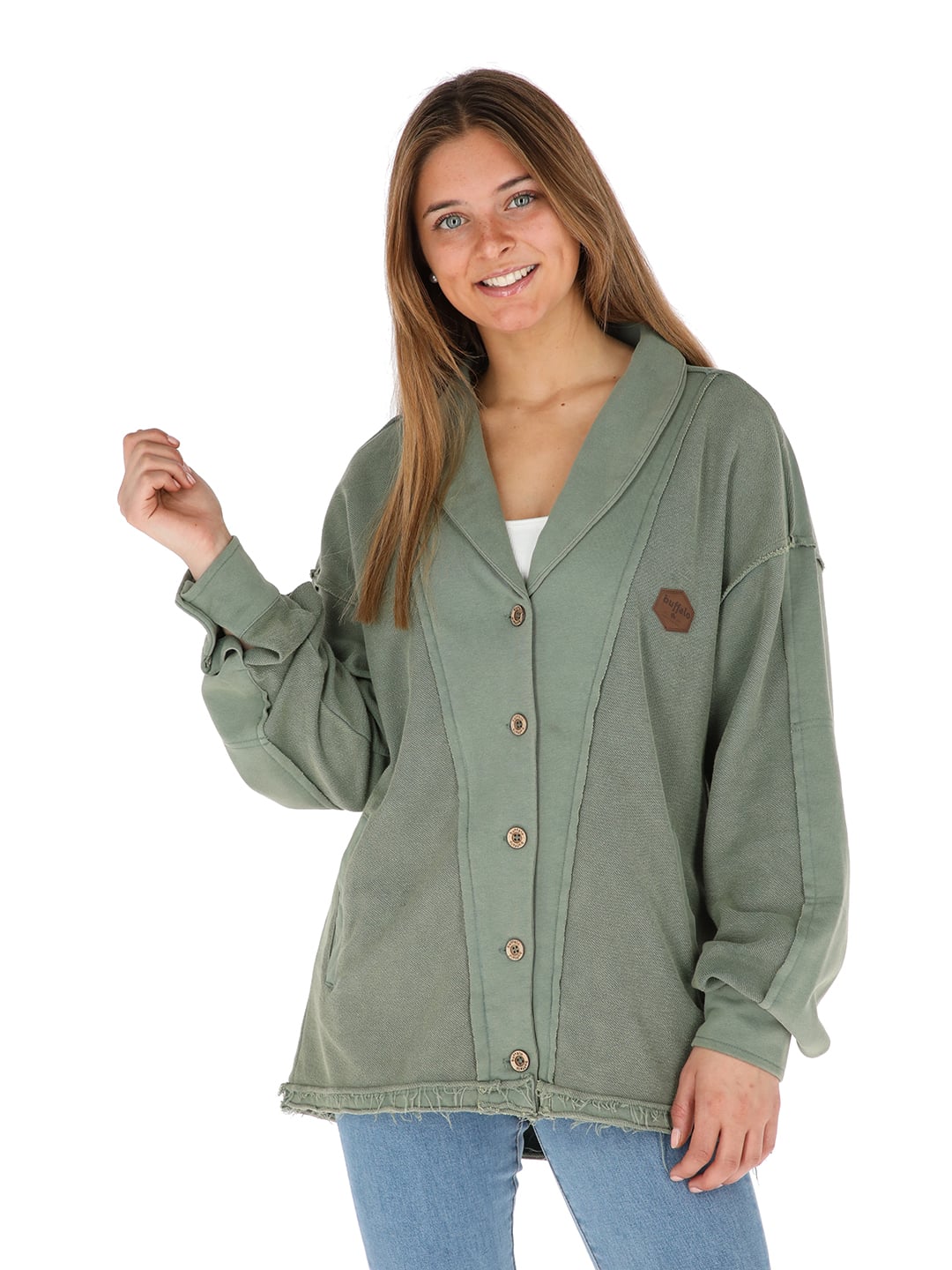 POLERON LASCAR VERDE MUJER - 1