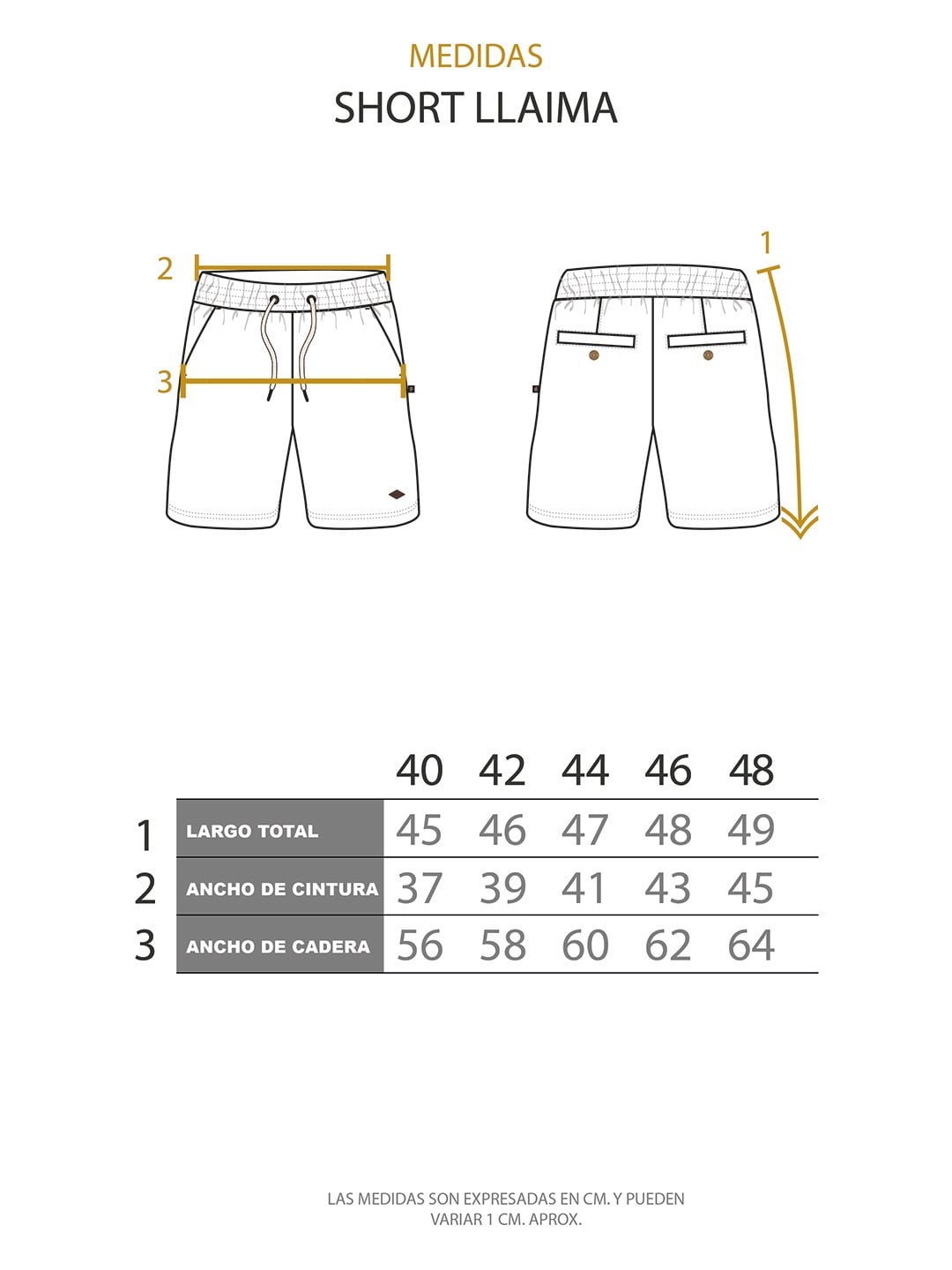 SHORT ALGODÓN HOMBRE BUFFALO BEIGE LLAIMA - 5