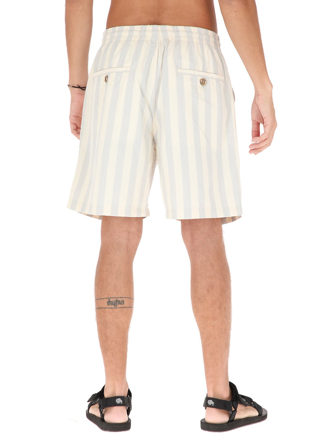 SHORT ALGODÓN HOMBRE BUFFALO GRIS LLAIMA LINEAS - 3
