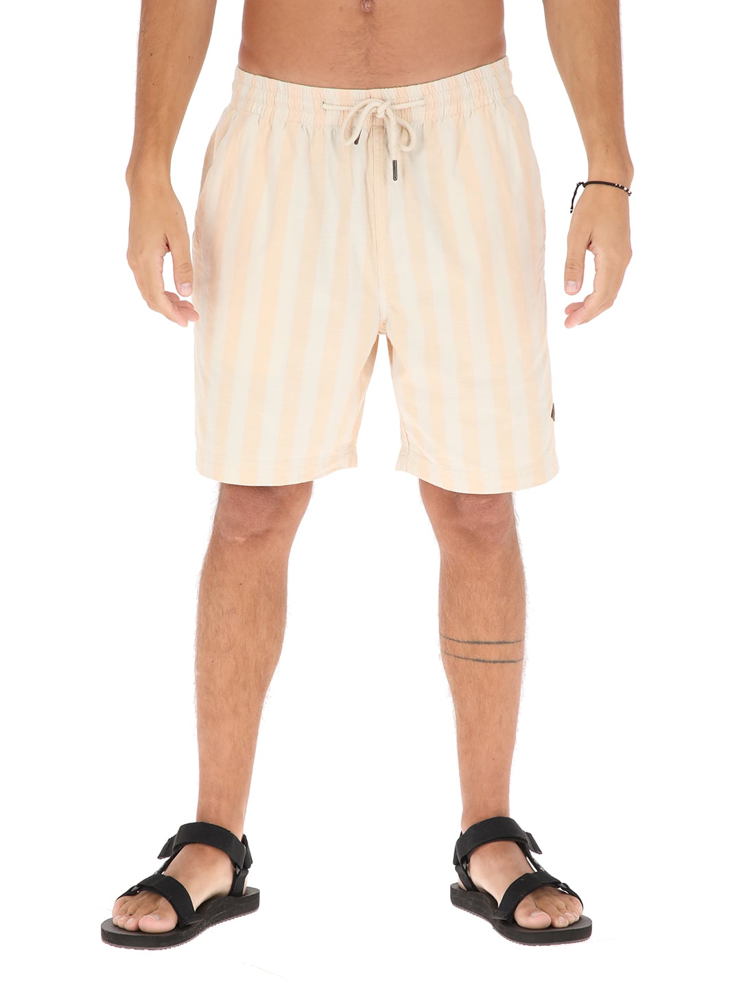 SHORT ALGODÓN HOMBRE BUFFALO NARANJO LLAIMA LINEAS - 1