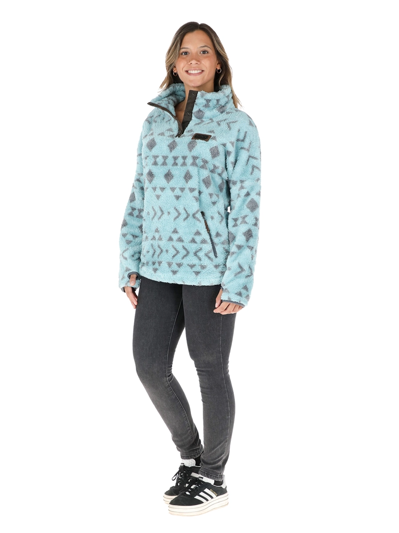 CHAQUETA NOMADA I2 PRINT CELESTE MUJER BUFFALO - 2