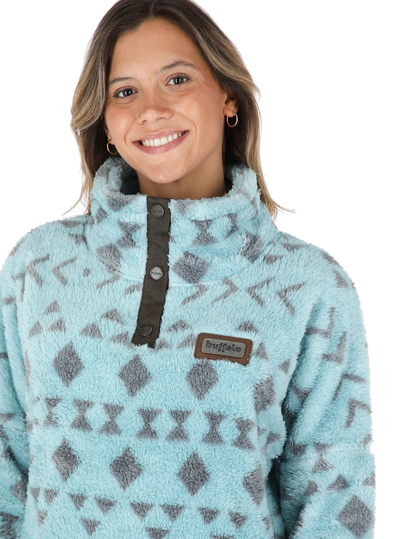 CHAQUETA NOMADA I2 PRINT CELESTE MUJER BUFFALO - 4