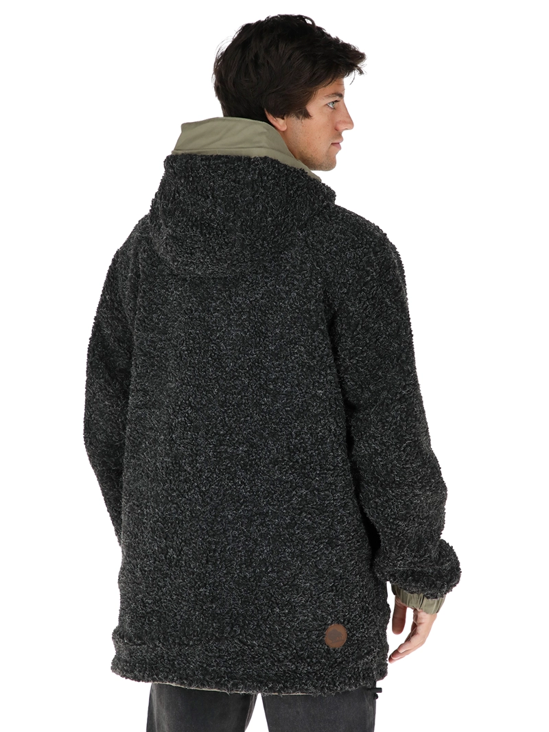 CHAQUETA IMPERMEABLE REVERSIBLE TEPU VERDE - NEGRO JASPEADO HOMBRE BUFFALO - 7