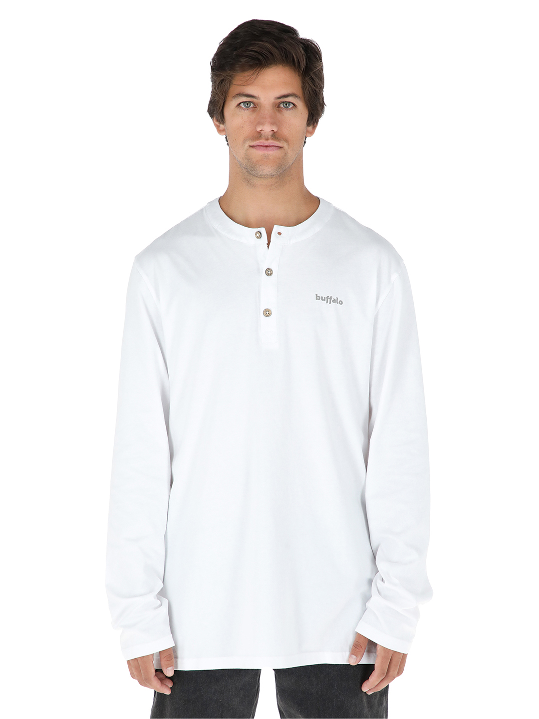 POLERA PICUDA BLANCO HOMBRE BUFFALO - 1