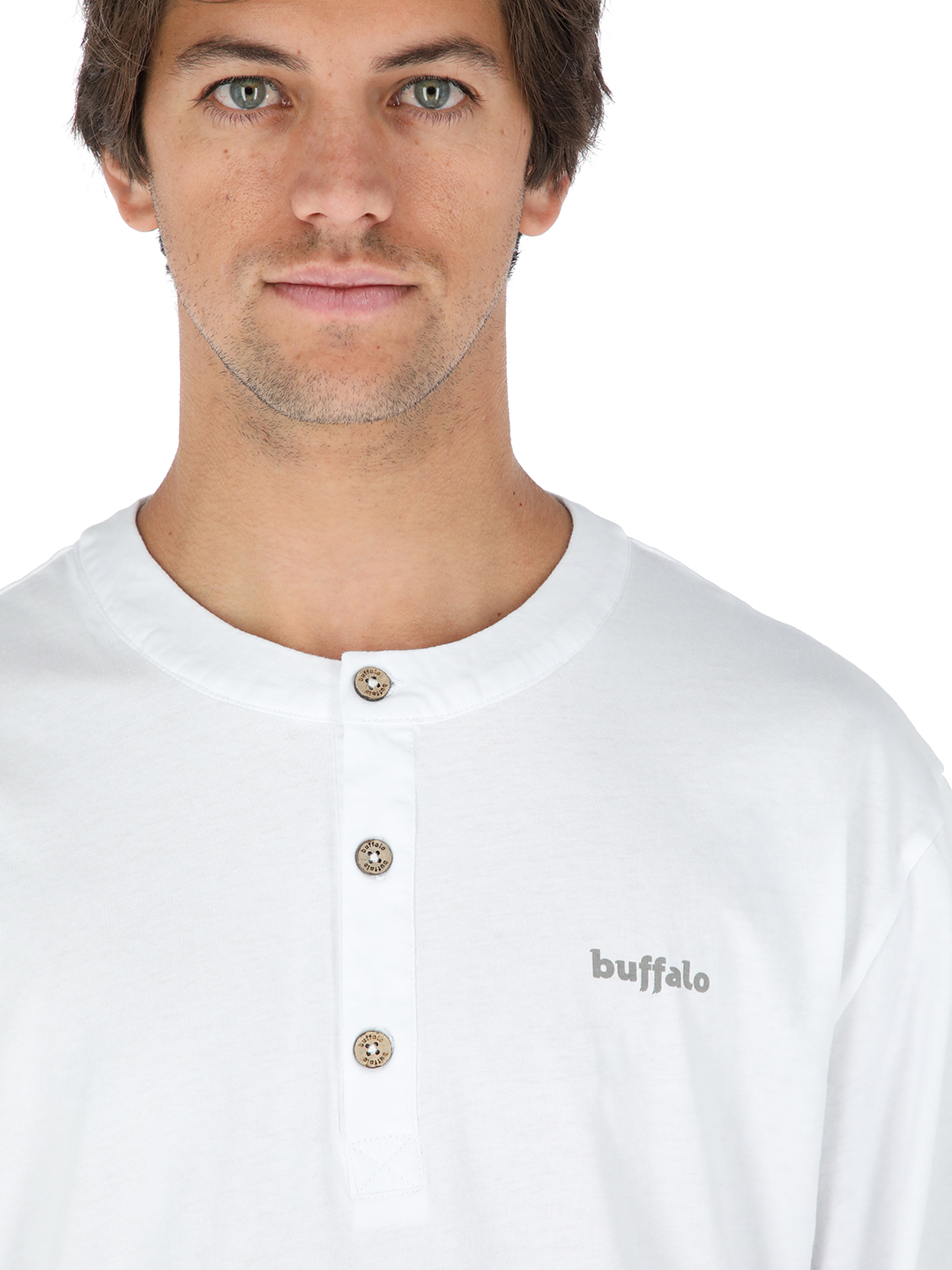 POLERA PICUDA BLANCO HOMBRE BUFFALO - 4