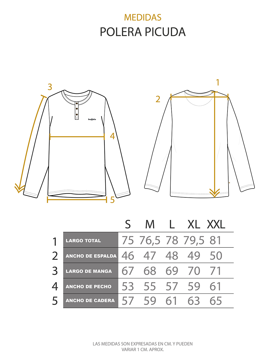 POLERA PICUDA BLANCO HOMBRE BUFFALO - 5
