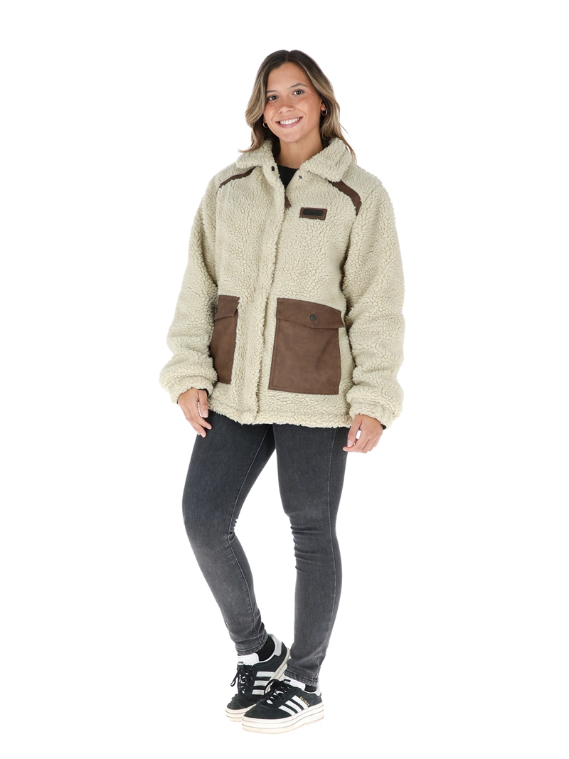 CHAQUETA REVERSIBLE CHEPU BEIGE - NEGRO MUJER BUFFALO - 2