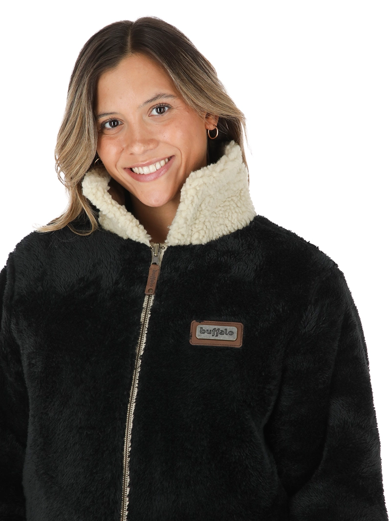 CHAQUETA REVERSIBLE CHEPU BEIGE - NEGRO MUJER BUFFALO - 8