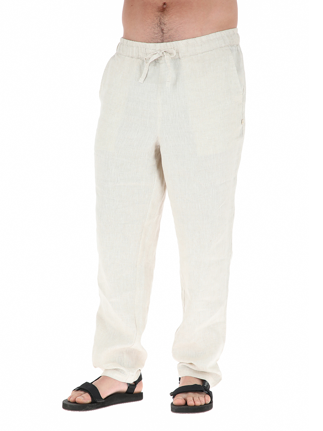 PANTALON LINO HOMBRE BUFFALO CRUDO DUNA - 1