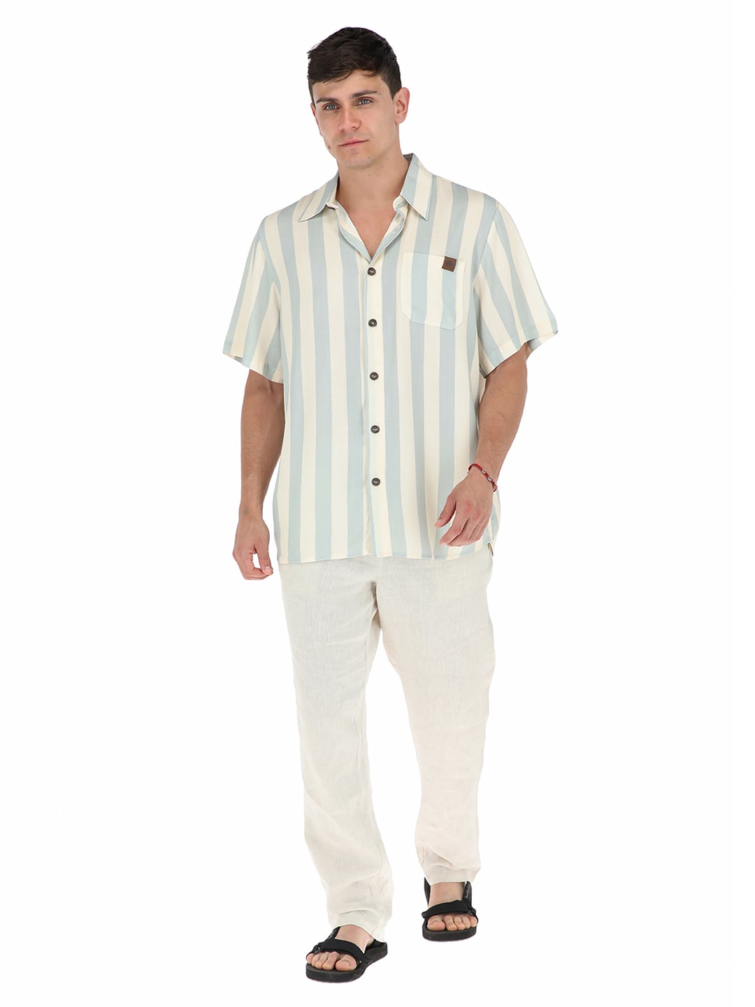 PANTALON LINO HOMBRE BUFFALO CRUDO DUNA - 2