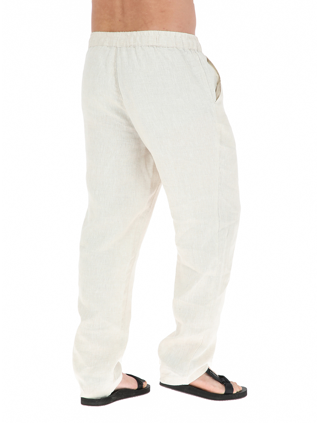 PANTALON LINO HOMBRE BUFFALO CRUDO DUNA - 3