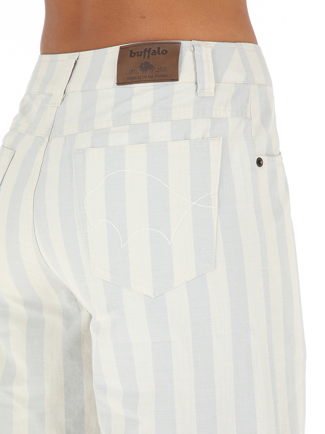 PANTALON ALGODÓN MUJER BUFFALO BEIGE LUZAR - 4