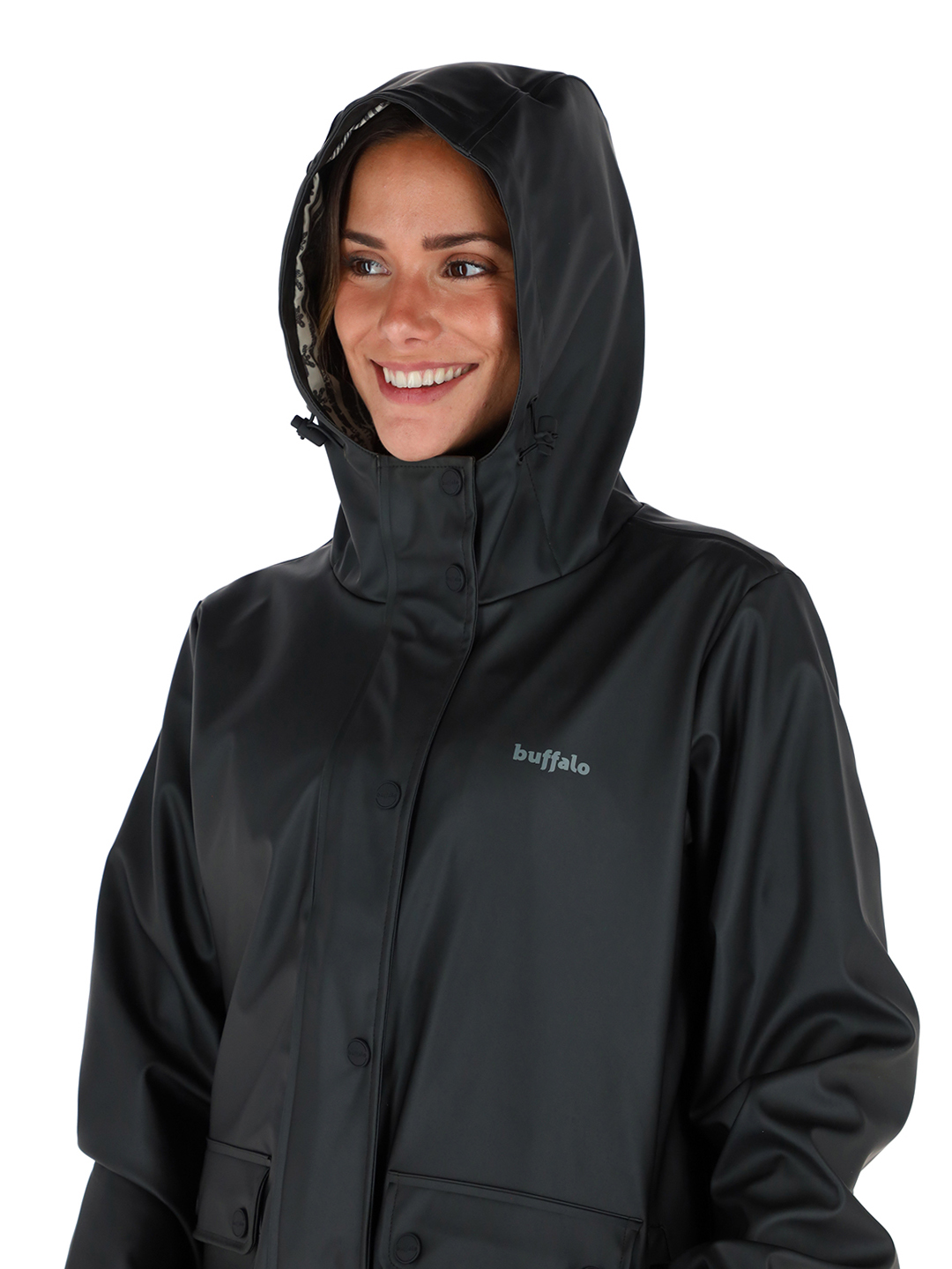 IMPERMEABLE RAINCOAT MUJER EN COLOR NEGRO BUFFALO - 4