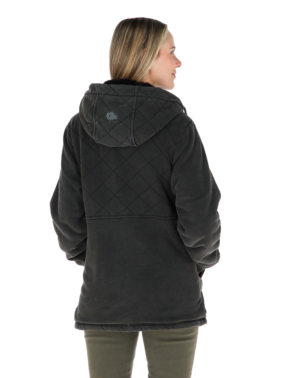 POLERON CHIPORRO MUJER EN COLOR NEGRO BUFFALO - 3