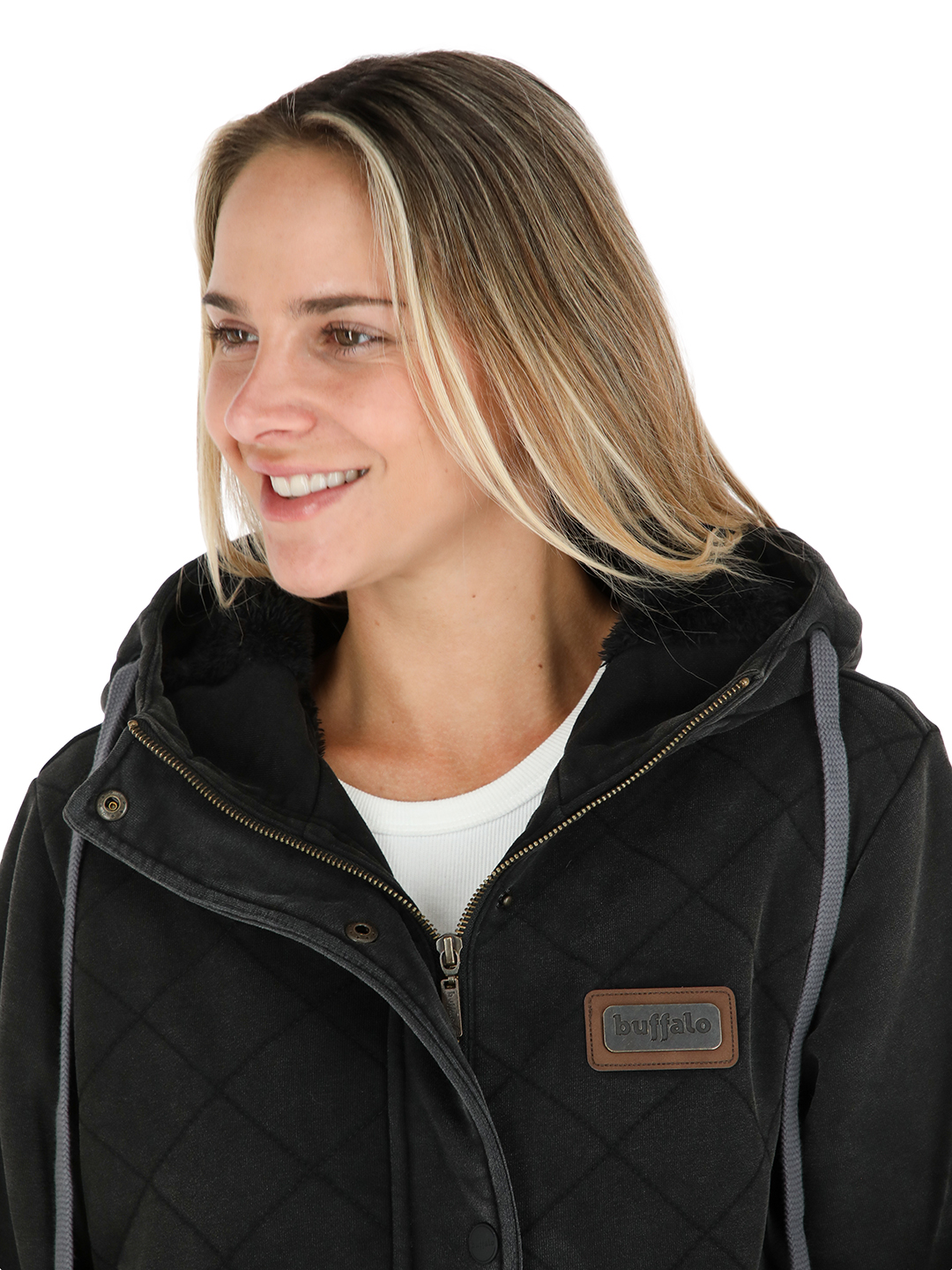 POLERON CHIPORRO MUJER EN COLOR NEGRO BUFFALO - 4