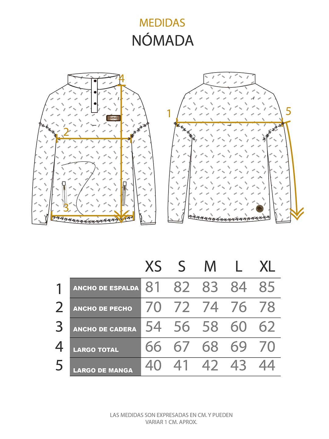 CHAQUETA NOMADA MUJER GRIS BUFFALO - 5