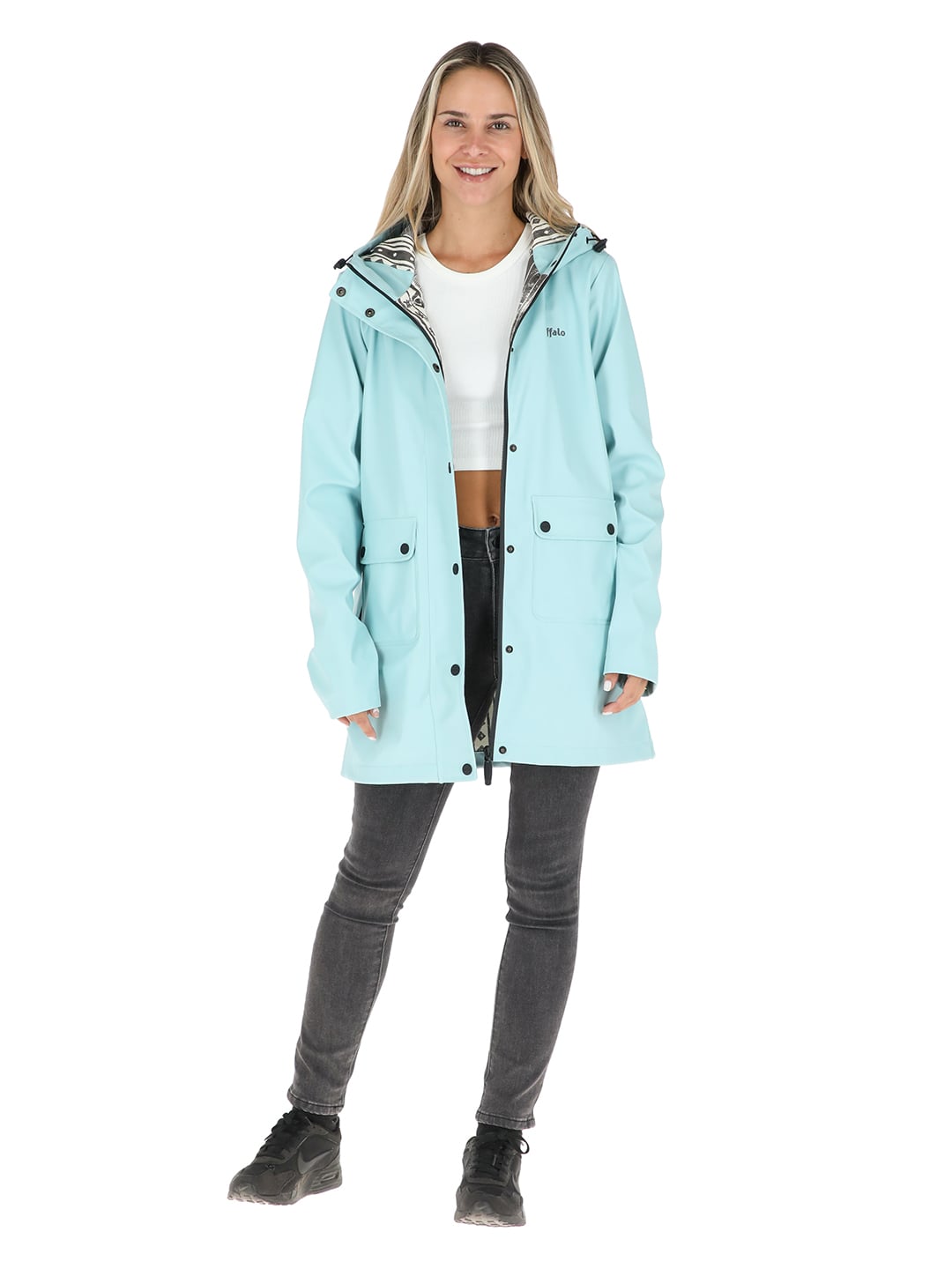 IMPERMEABLE RAINCOAT MUJER CELESTE BUFFALO - 2