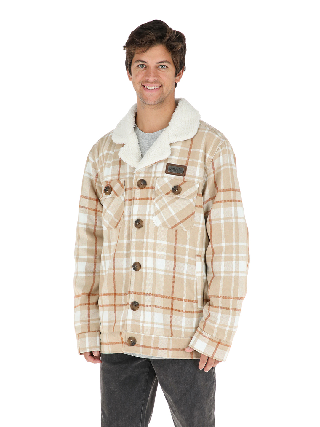CHAQUETA LAFKEN HOMBRE EN COLOR CAFE BUFFALO - 1