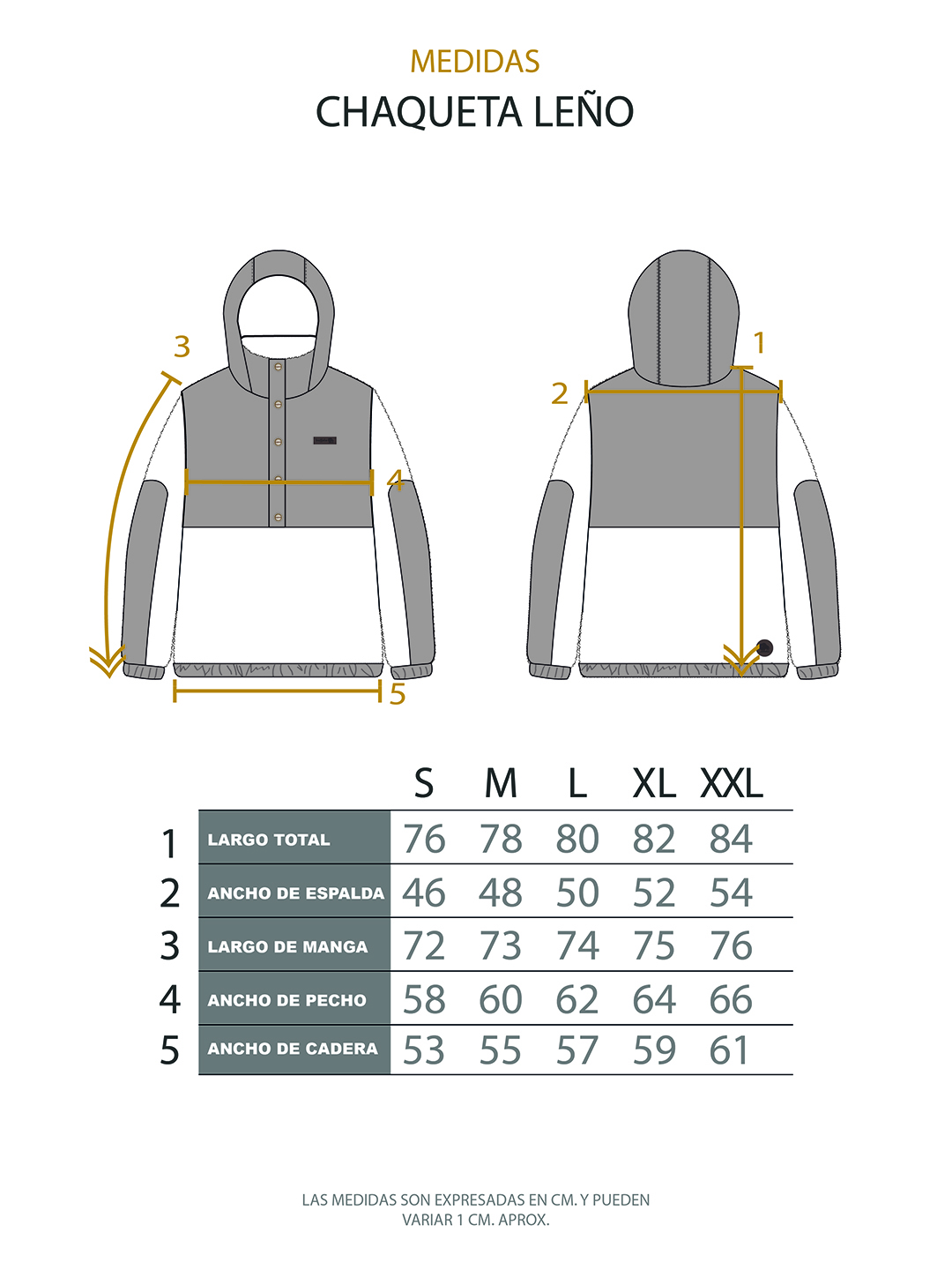 CHAQUETA LEÑO HOMBRE MOSTAZA BUFFALO - 5