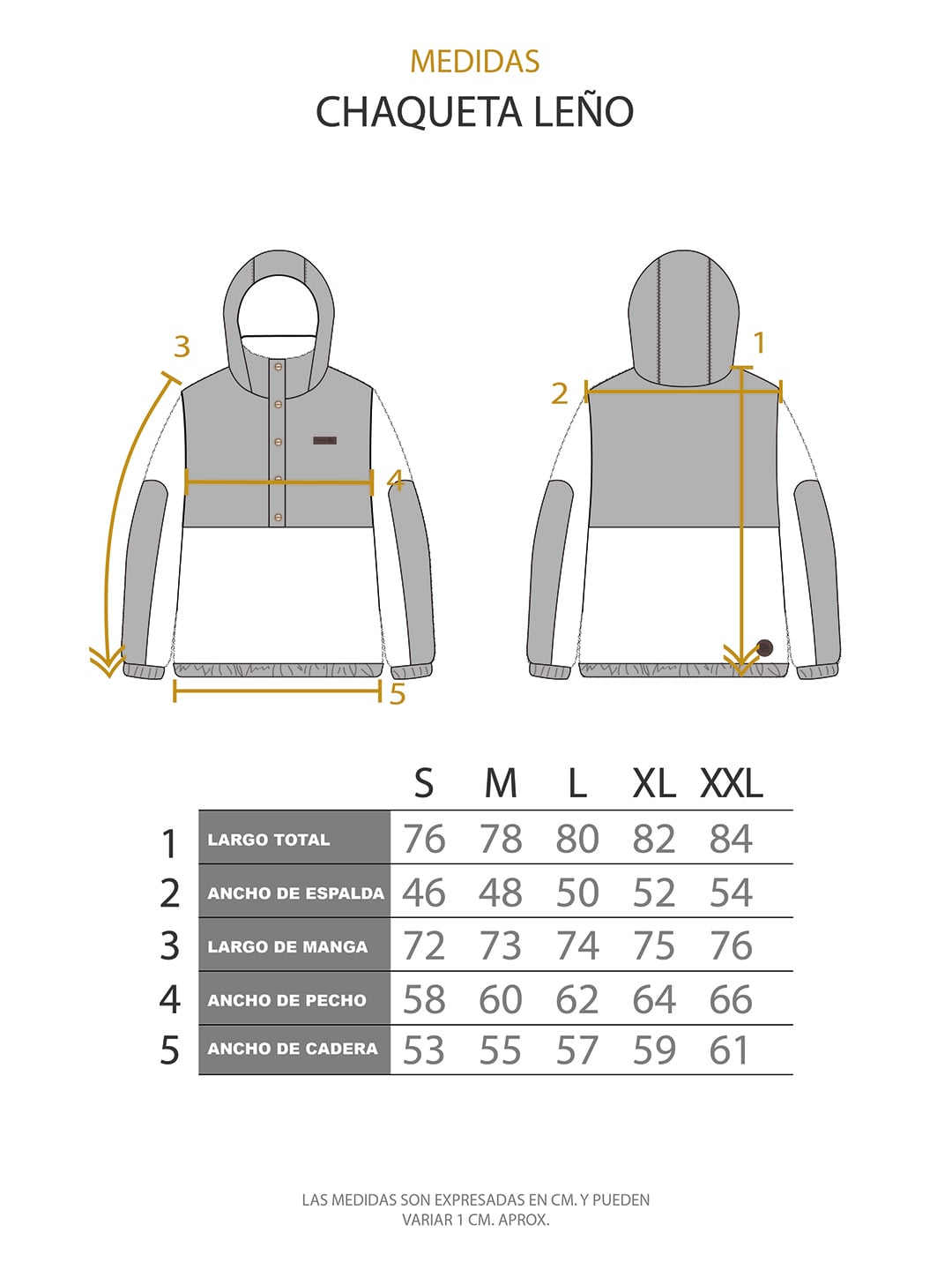 CHAQUETA LEÑO HOMBRE MOSTAZA BUFFALO - 5