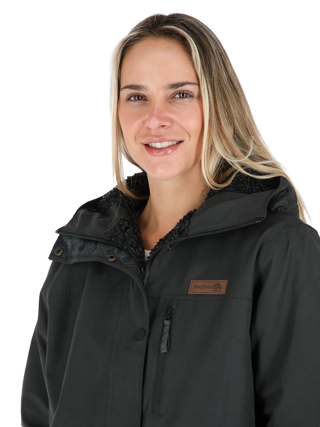 PARKA IMPERMEABLE REVERSIBLE CAMALEON MUJER EN COLOR NEGRO BUFFALO - 4