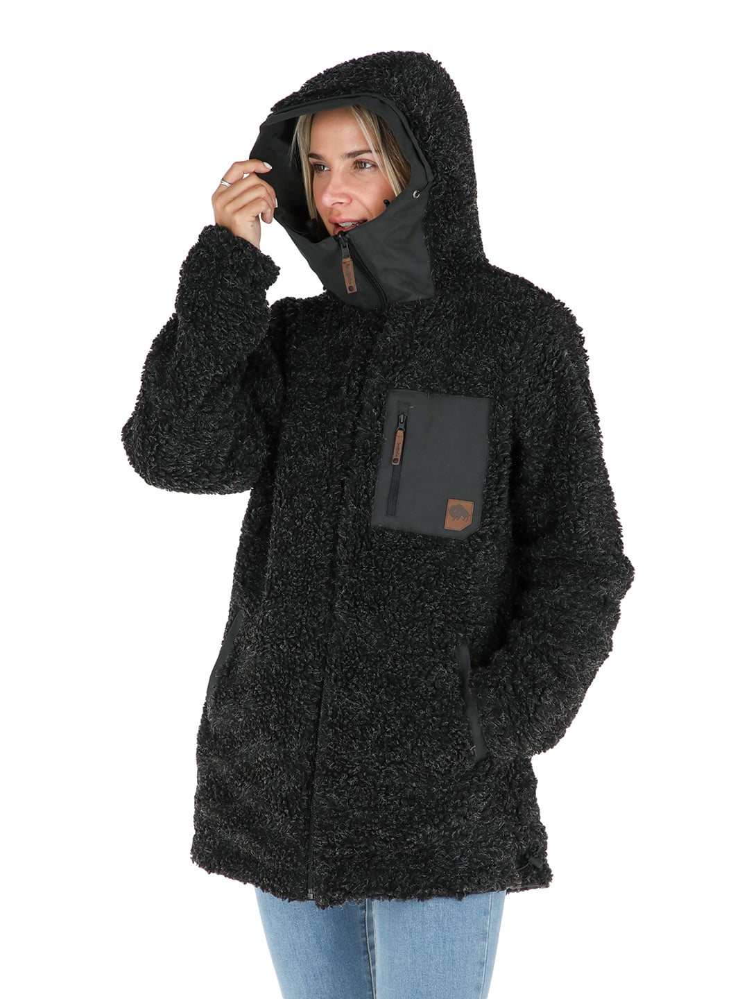 PARKA IMPERMEABLE REVERSIBLE CAMALEON MUJER EN COLOR NEGRO BUFFALO - 5