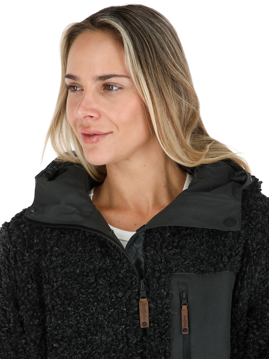 PARKA IMPERMEABLE REVERSIBLE CAMALEON MUJER EN COLOR NEGRO BUFFALO - 8