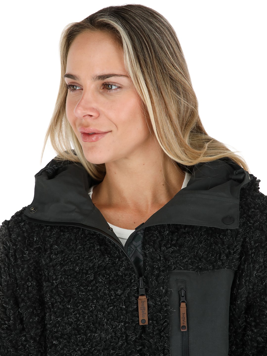 PARKA IMPERMEABLE REVERSIBLE CAMALEON MUJER EN COLOR NEGRO BUFFALO - 8