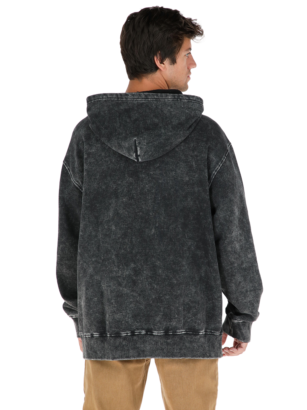 POLERON CANGURU HOMBRE EN COLOR NEGRO BUFFALO - 3