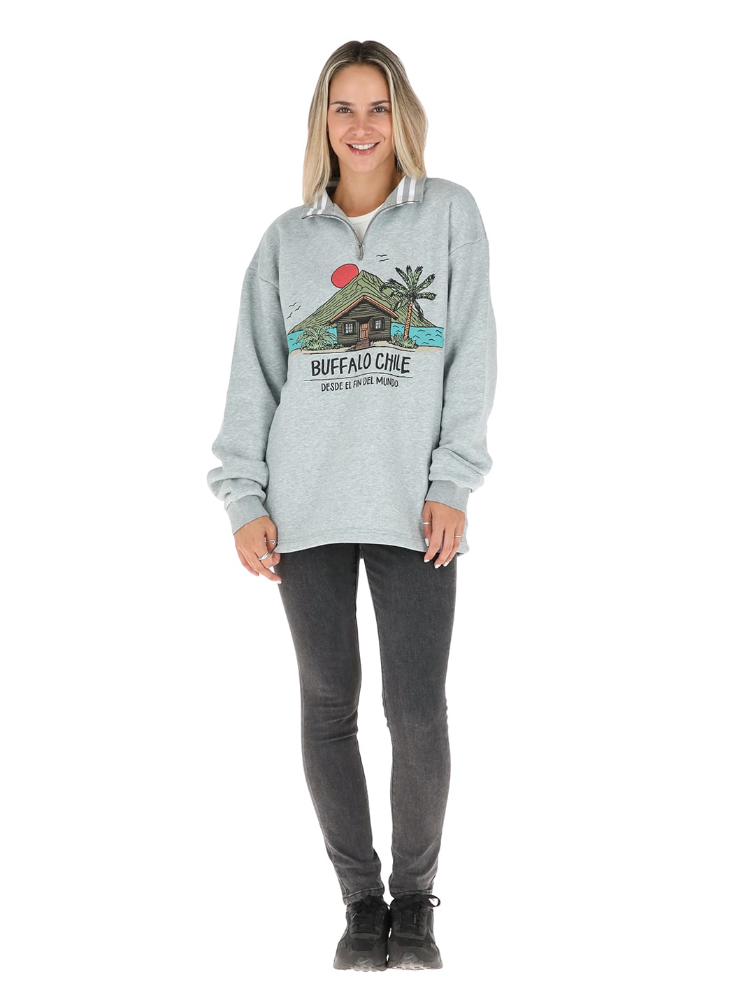 POLERON IGNEO MUJER GRIS BUFFALO - 2