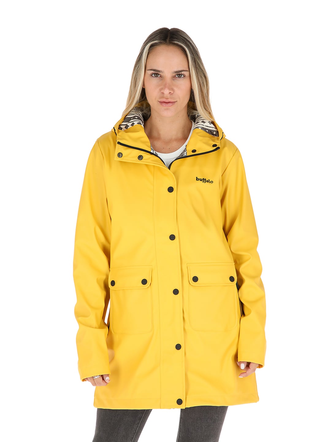 IMPERMEABLE RAINCOAT MUJER EN COLOR AMARILLO BUFFALO - 1