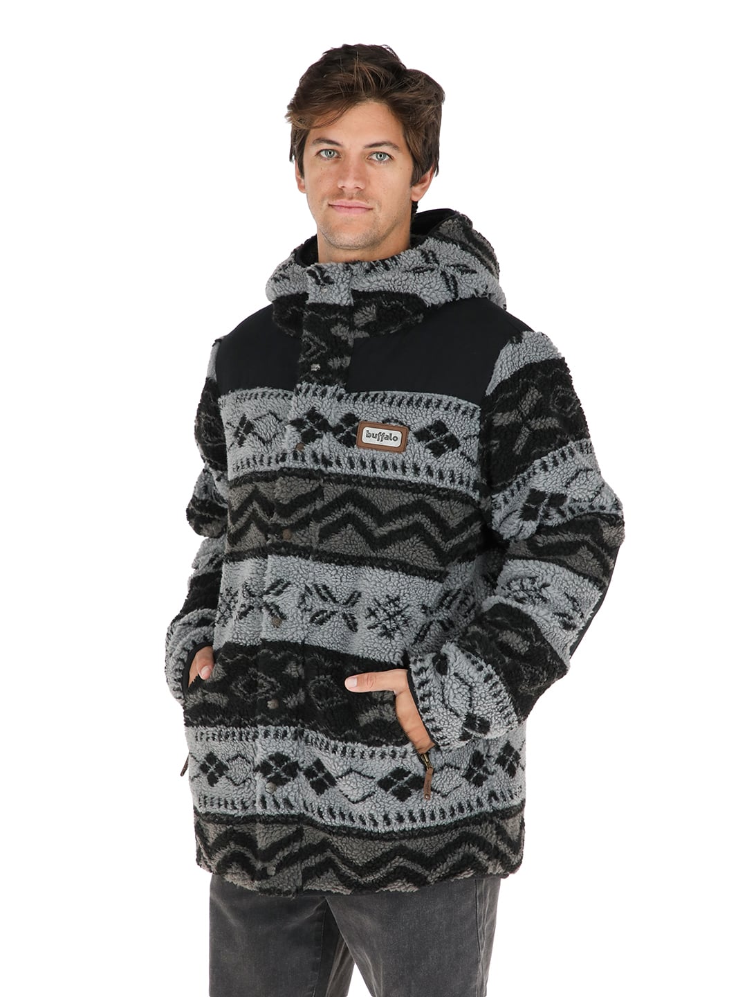 CHAQUETA CHIPODOS PRINT HOMBRE GRIS BUFFALO - 1