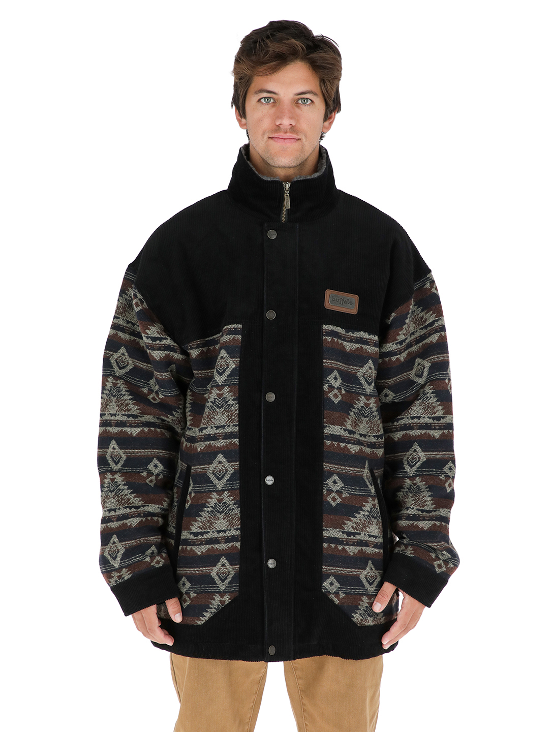 CHAQUETA TERRA HOMBRE EN COLOR NEGRO BUFFALO - 1