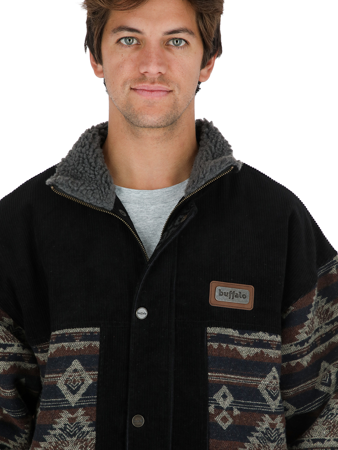 CHAQUETA TERRA HOMBRE EN COLOR NEGRO BUFFALO - 4