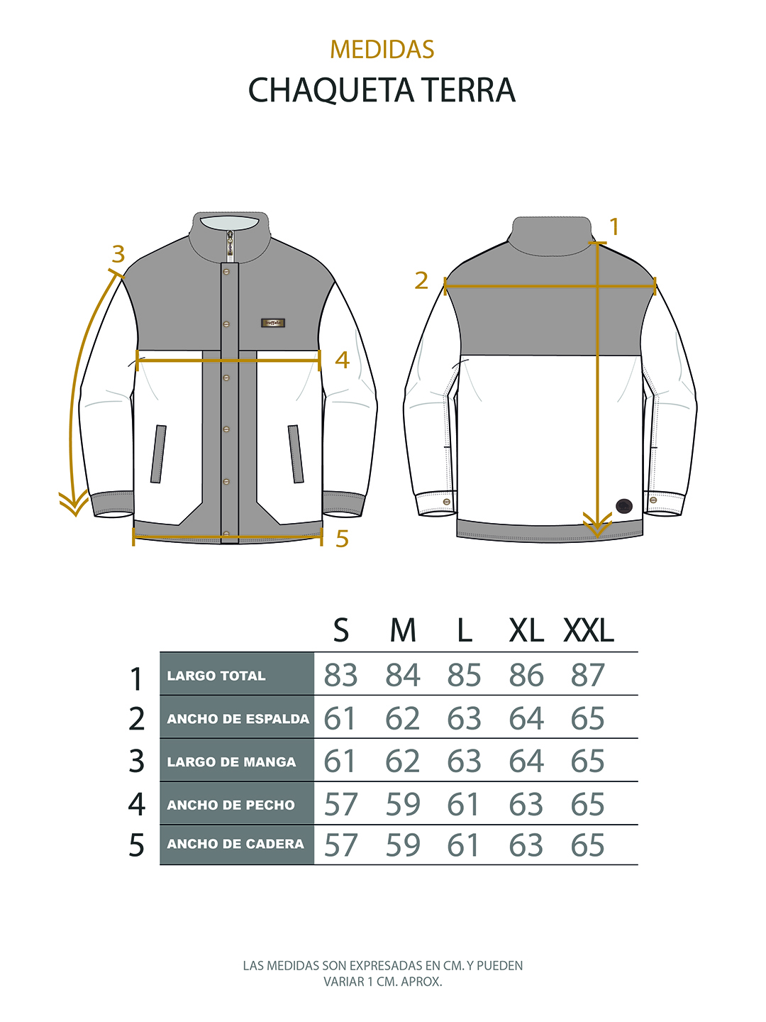 CHAQUETA TERRA HOMBRE EN COLOR NEGRO BUFFALO - 5