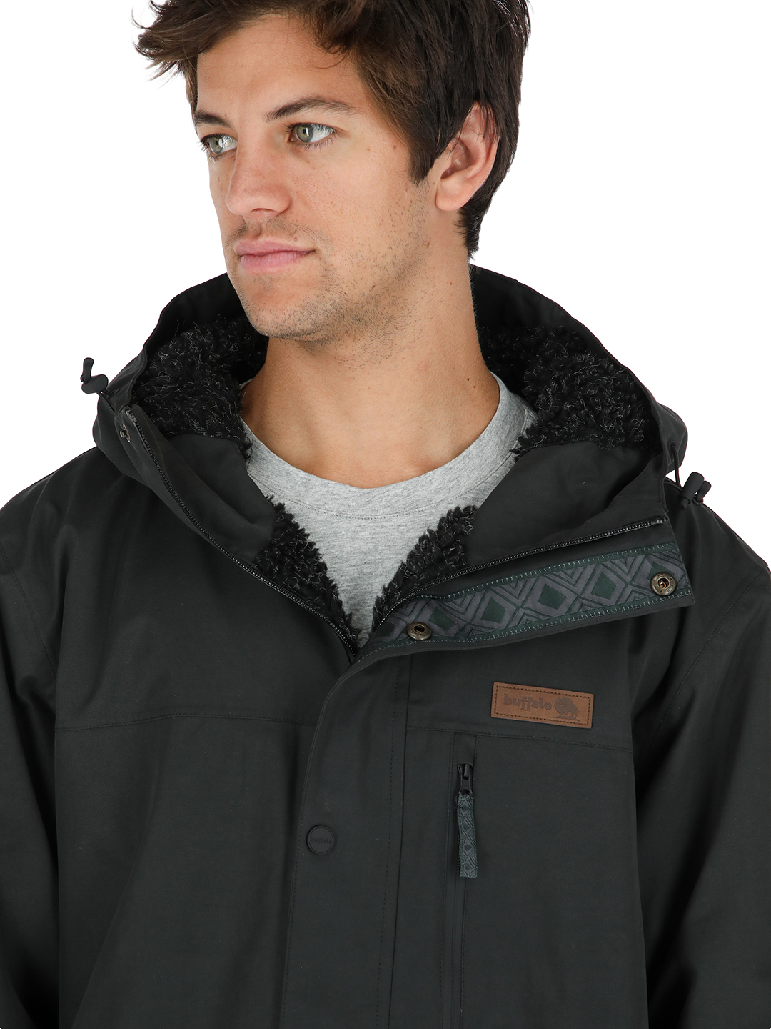 PARKA IMPERMEABLE REVERSIBLE CAMALEON HOMBRE EN COLOR NEGRO BUFFALO - 4