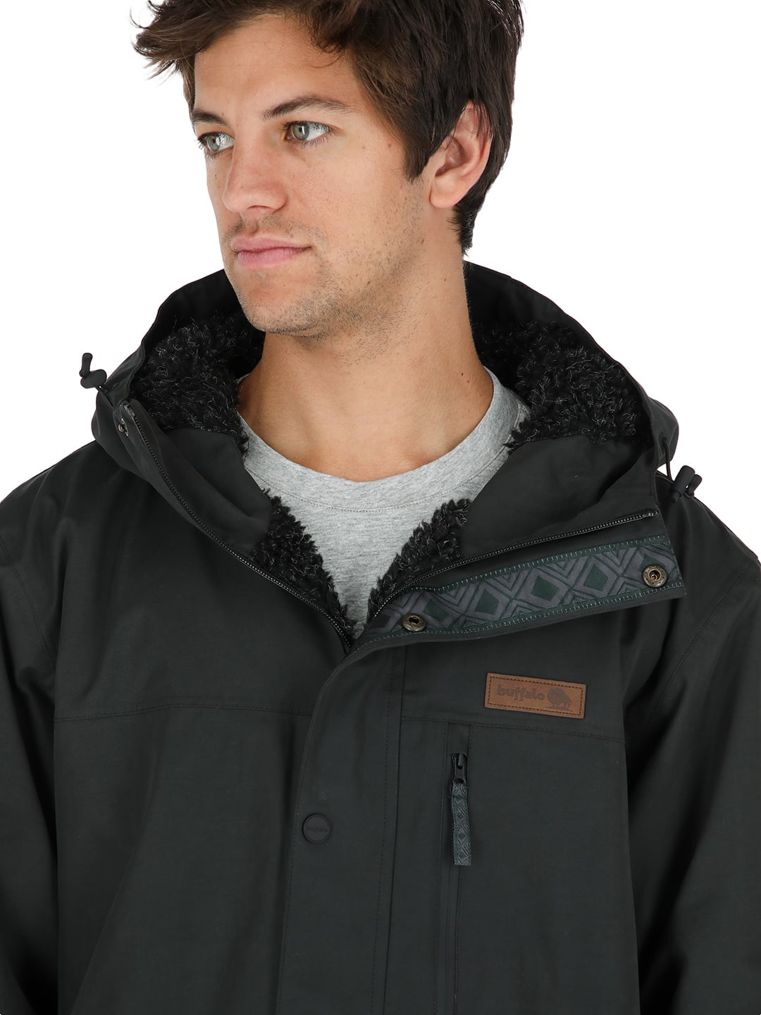 PARKA IMPERMEABLE REVERSIBLE CAMALEON HOMBRE EN COLOR NEGRO BUFFALO - 4