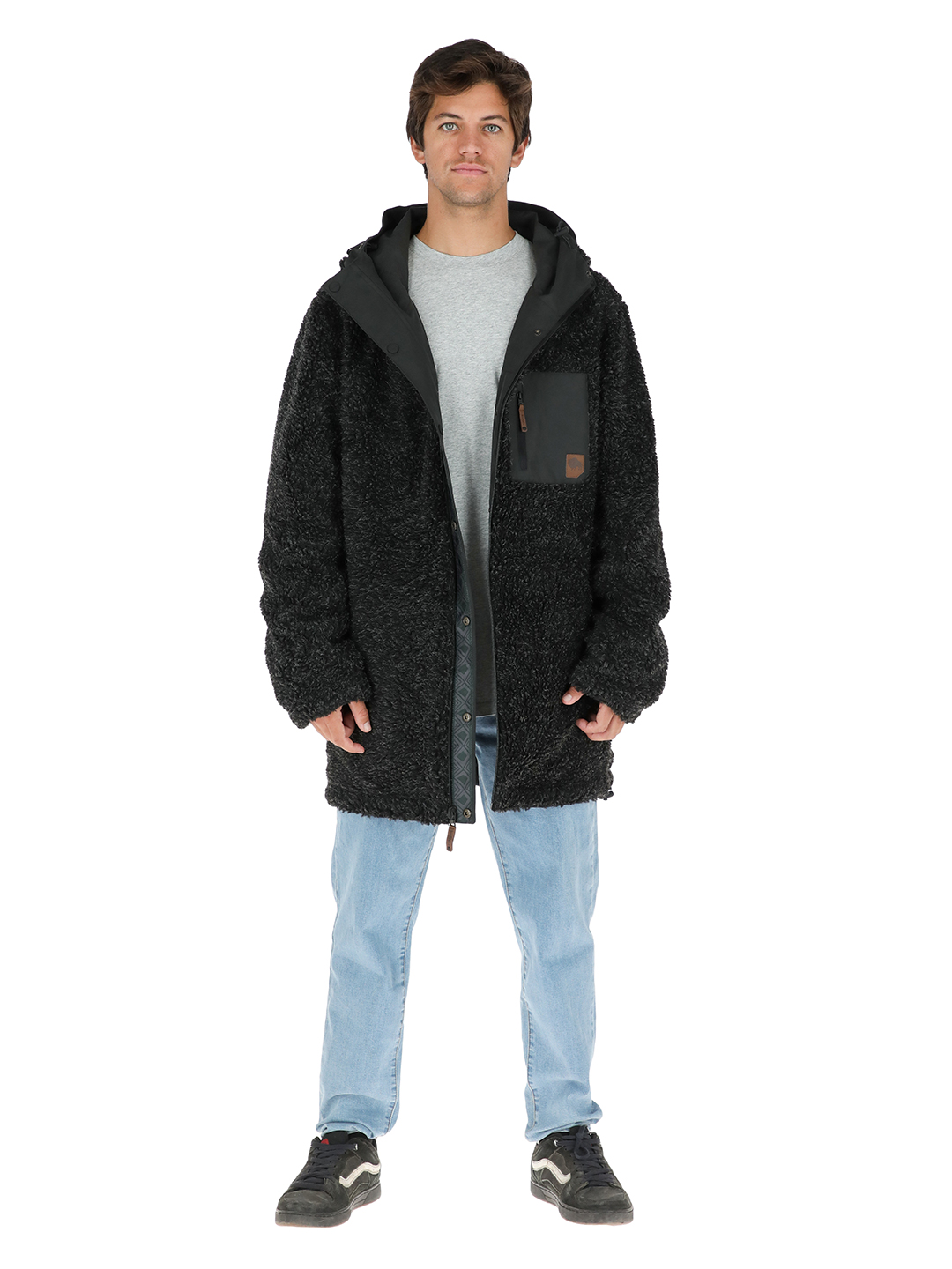 PARKA IMPERMEABLE REVERSIBLE CAMALEON HOMBRE EN COLOR NEGRO BUFFALO - 6