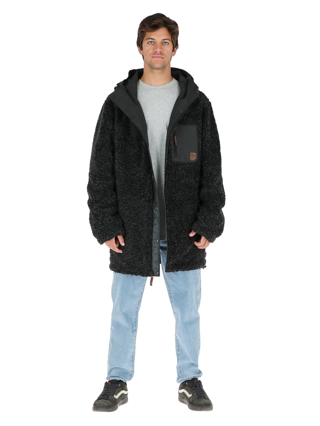 PARKA IMPERMEABLE REVERSIBLE CAMALEON HOMBRE EN COLOR NEGRO BUFFALO - 6