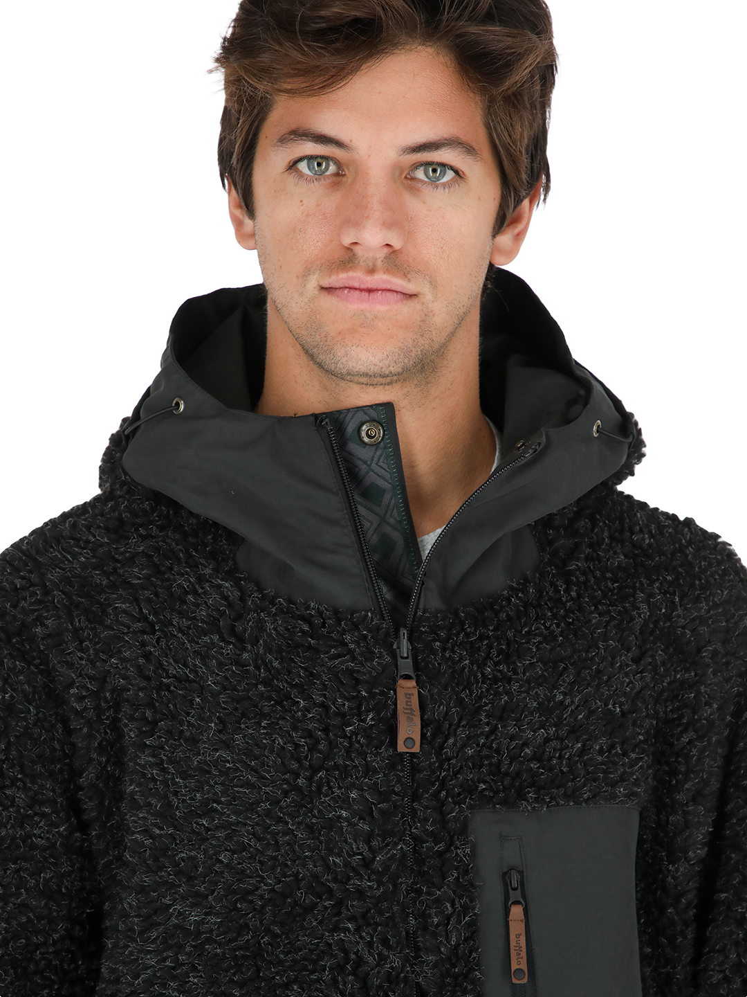 PARKA IMPERMEABLE REVERSIBLE CAMALEON HOMBRE EN COLOR NEGRO BUFFALO - 8
