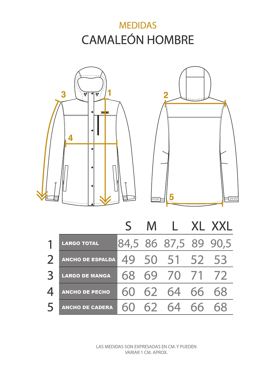 PARKA IMPERMEABLE REVERSIBLE CAMALEON HOMBRE EN COLOR NEGRO BUFFALO - 9