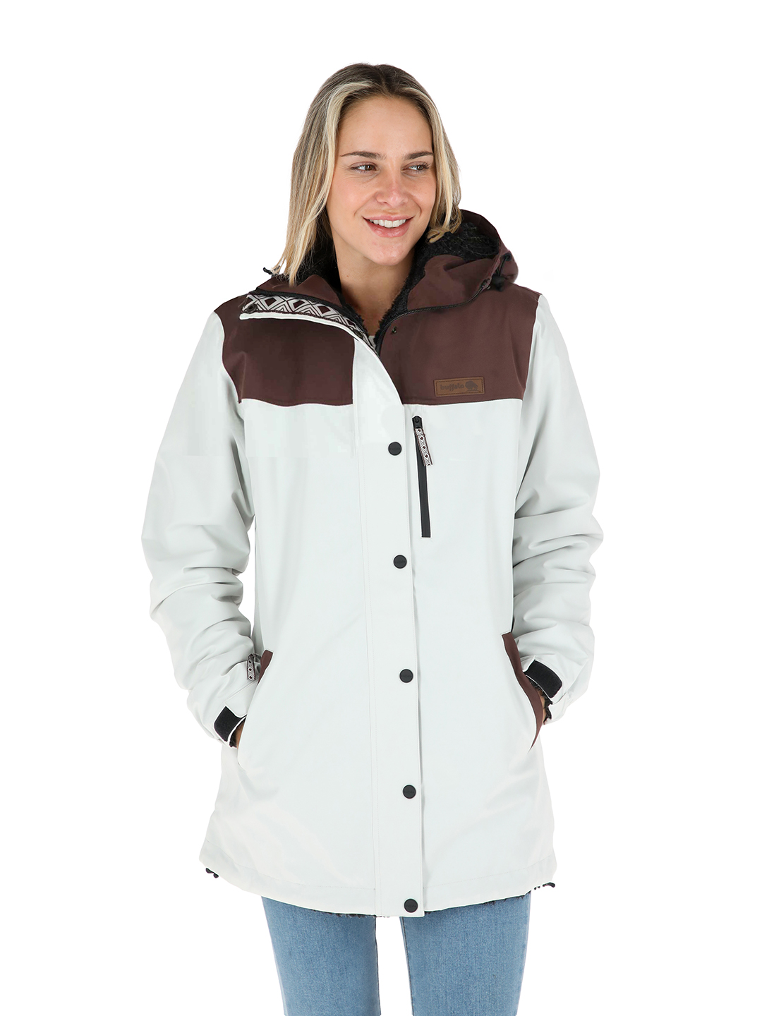 PARKA IMPERMEABLE REVERSIBLE CAMALEON MUJER CRUDO BUFFALO - 1
