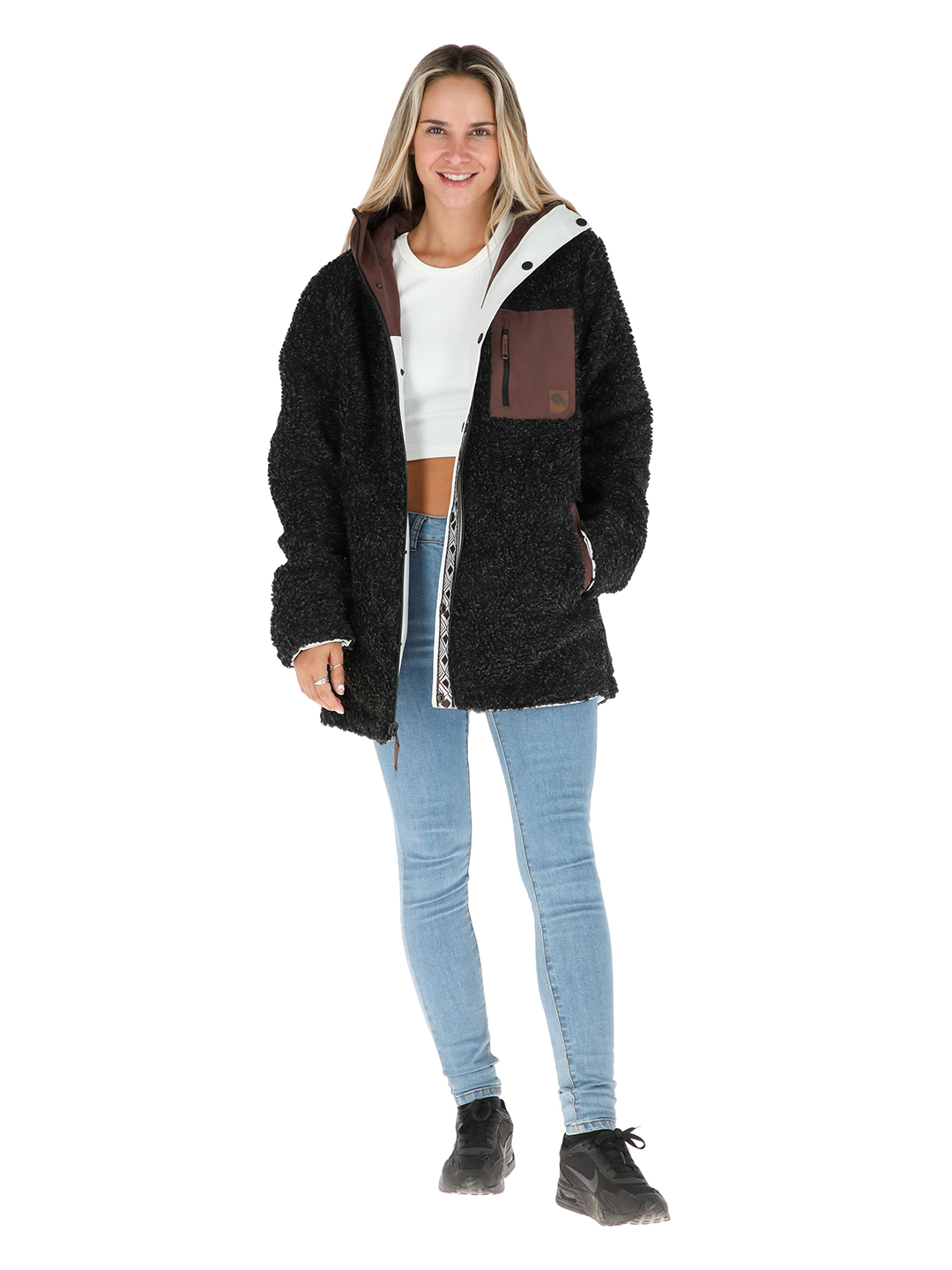 PARKA IMPERMEABLE REVERSIBLE CAMALEON MUJER CRUDO BUFFALO - 6