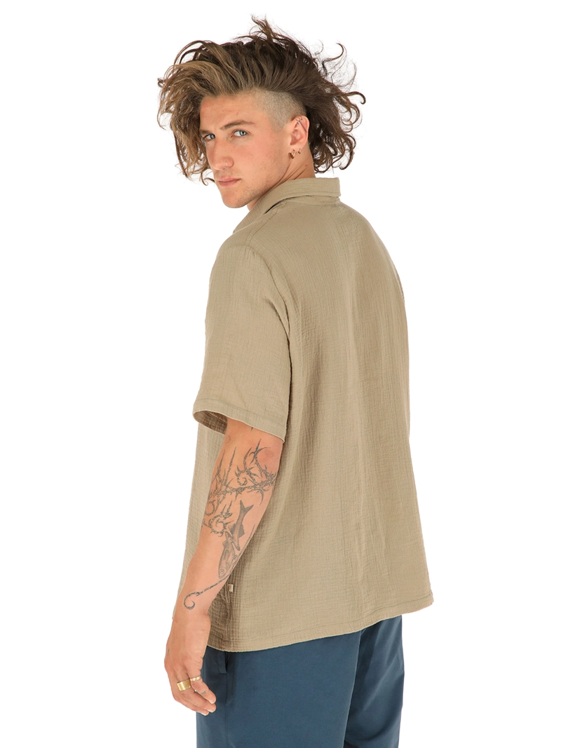 GUAYABERA CAQUI HOMBRE BUFFALO - 3