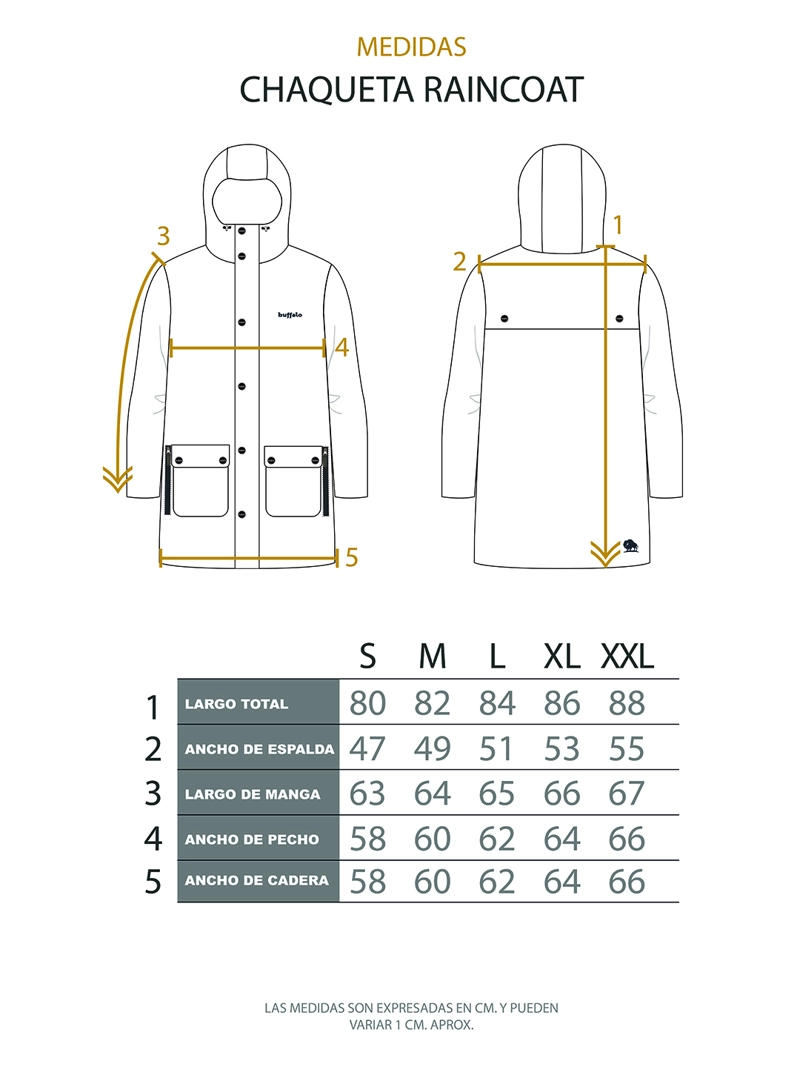 IMPERMEABLE RAINCOAT 2 HOMBRE BUFFALO - 5