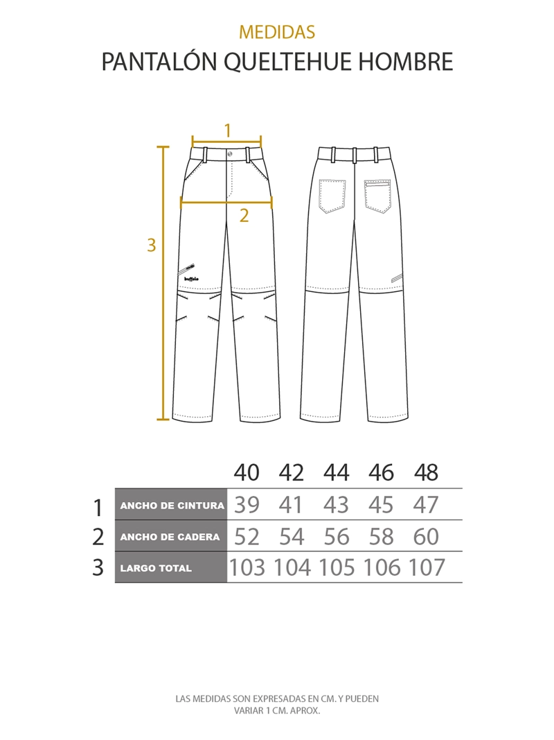 PANTALON DE TREKKING DESMONTABLE QUELTEHUE HOMBRE BUFFALO - 7