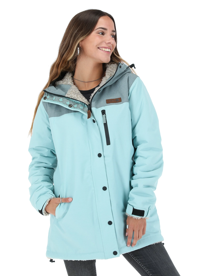 PARKA IMPERMEABLE REVERSIBLE CAMALEON MUJER CELESTE BUFFALO - 1
