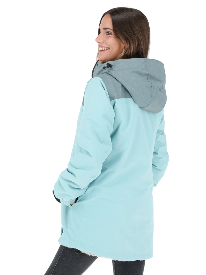 PARKA IMPERMEABLE REVERSIBLE CAMALEON MUJER CELESTE BUFFALO - 2