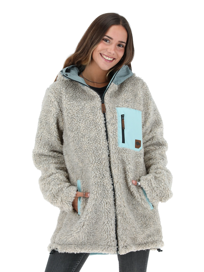 PARKA IMPERMEABLE REVERSIBLE CAMALEON MUJER CELESTE BUFFALO - 3