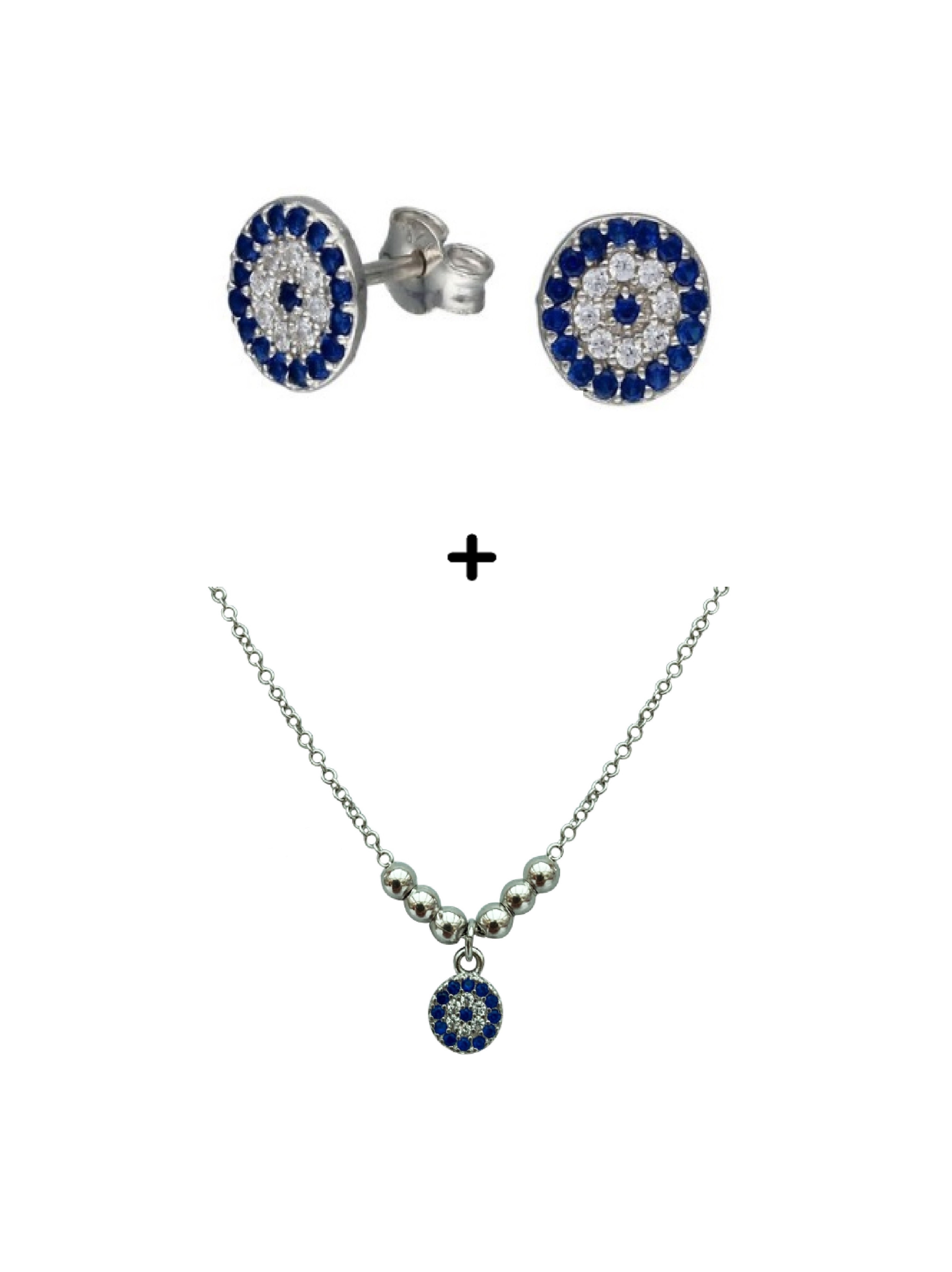 CONJUNTO LA GARZA PLATA MUJER OJO TURCO PROTECTOR - 1